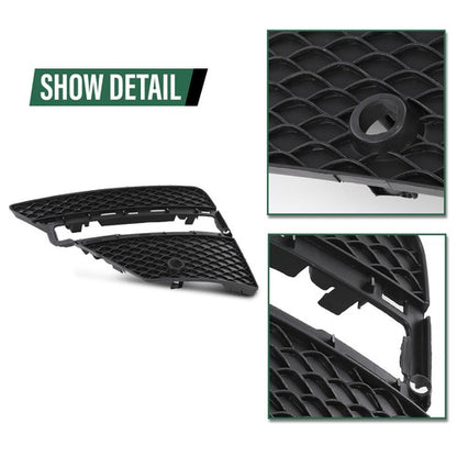 Solid Spare Fit For 12-15 Mercedes-Benz ML-Class Front Bumper Fog Light Cover Left+Right