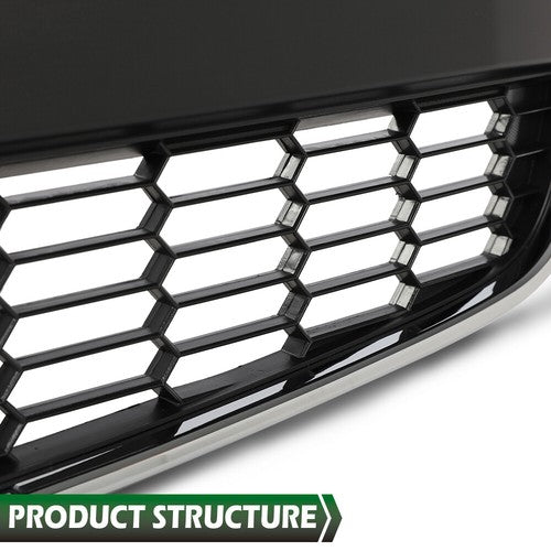 Solid Spare Fit For 2012-2016 Chevy Sonic Front Bumper Upper & Lower Grille+Fog Light Cover