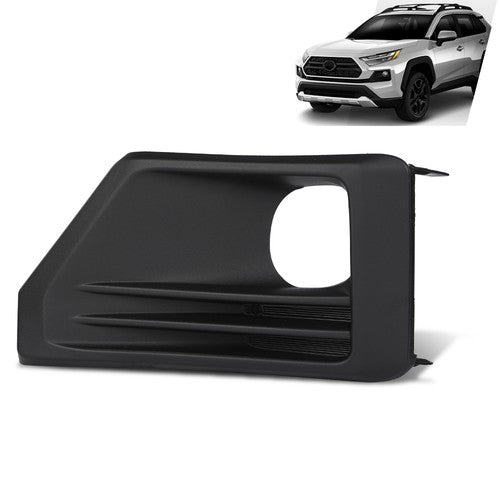Solid Spare Front Bumper Fog Light Bezel Lamp Trim Left Side Fit For 2019-2024 Toyota RAV4