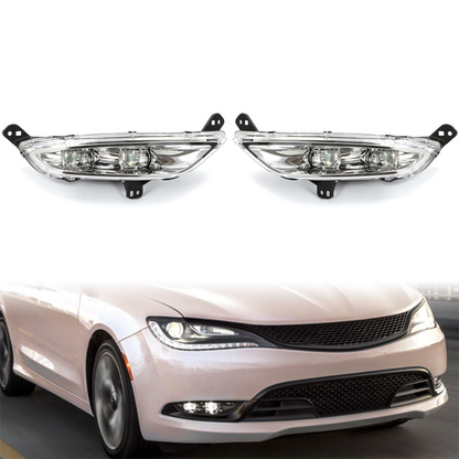 Solid Spare For 15-16 Chrysler 200 [Direct Replacement] Fog Light Bumper Lamp LED LH+RH Side