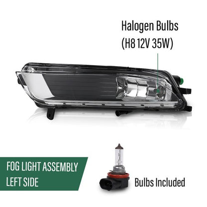 Solid Spare Fit For 13-17 VW Volkswagen CC Bumper Fog Light Driving Lamp W/ Bulb Left