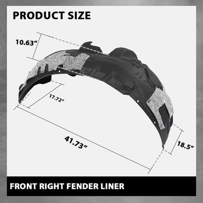 Solid Spare Fit For 12-18 Audi A7 Quattro S7 RS7 Front Fender Liner Splash Shield Right Side
