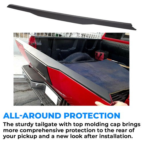 Solid Spare For 2004-2012 2005 Nissan Titan Rear Tailgate Cap Top Spoiler Cover Trim Molding