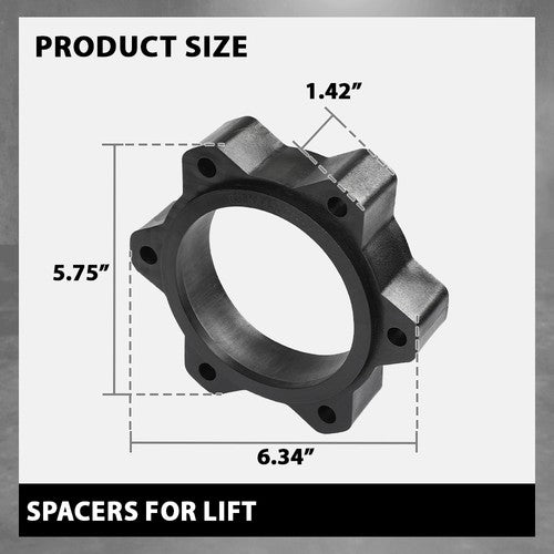 Solid Spare Air Spring Spacer Kit CV Spacers Fit For 6" Lift 01-10 Chevrolet/GMC 2500HD 4WD