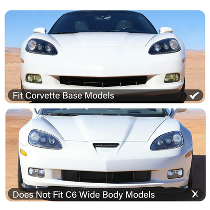 Solid Spare For 2005-2013 Corvette C6 Base ZR1 Style Side Skirts & Rear Trunk Wing Spoiler