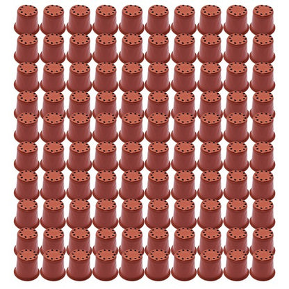 Solid Spare 100 Pack Plastic Plant Flower Starting Pots Plant Nursery Seedlings 16×14×11cm