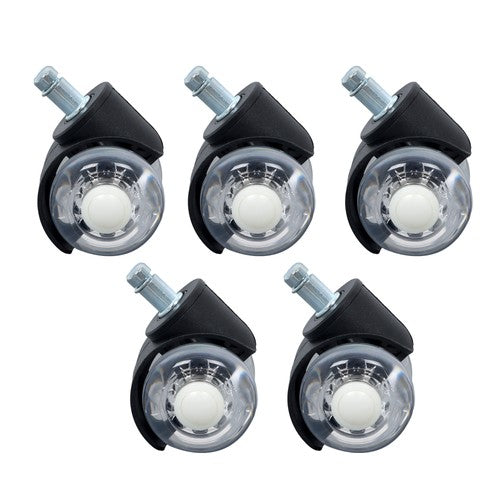 Solid Spare 2 INCH Heavy Duty Office Chair Caster Rubber 360° Swivel Wheels Replacement Set
