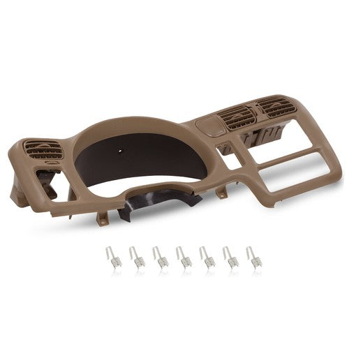 Solid Spare Fit For 98-05 S10 Blazer Jimmy Sonoma Double Din Dash Radio Cluster Bezel Beige