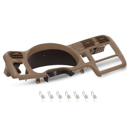 Solid Spare Fit For 98-05 S10 Blazer Jimmy Sonoma Double Din Dash Radio Cluster Bezel Beige