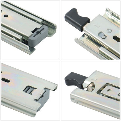 Solid Spare 1 Pair of 16" Locking Drawer Slides Full Extension & Lock 150 lb Load Capacity