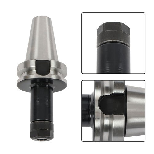 Solid Spare 3 Pcs BT40 ER16 Collet Chuck Set 100mm 4" M16 Thread CNC