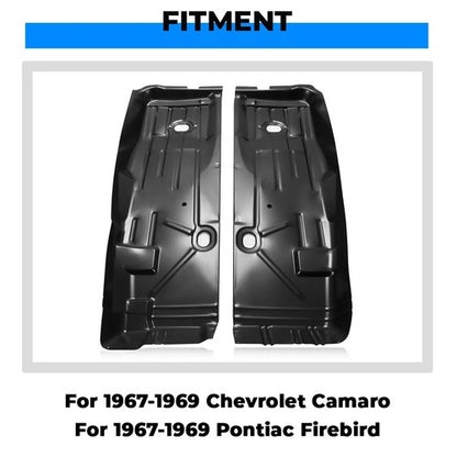 Solid Spare Pair Full Length Front Floor Pan Rust Repair For Camaro Firebird 67 68 69 Steel