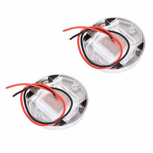 Solid Spare 2X Round 3" Marine Boat Stern Transom Lights White 6 LED Courtesy Cockpit Light