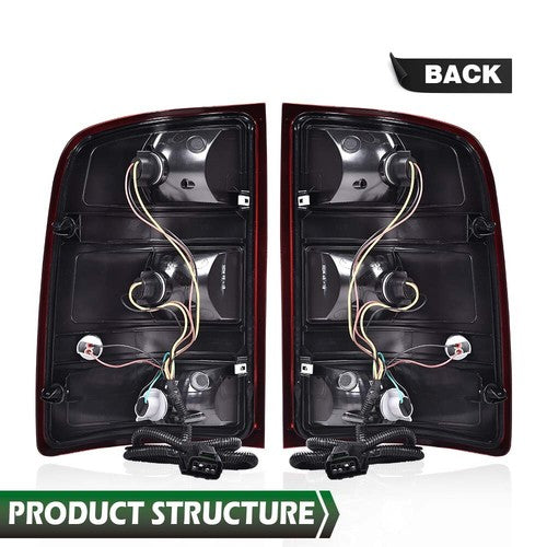 Solid Spare Fit For 07-13 GMC Sierra 1500 2500 3500HD Rear Tail Lights Brake Lamps Assembly