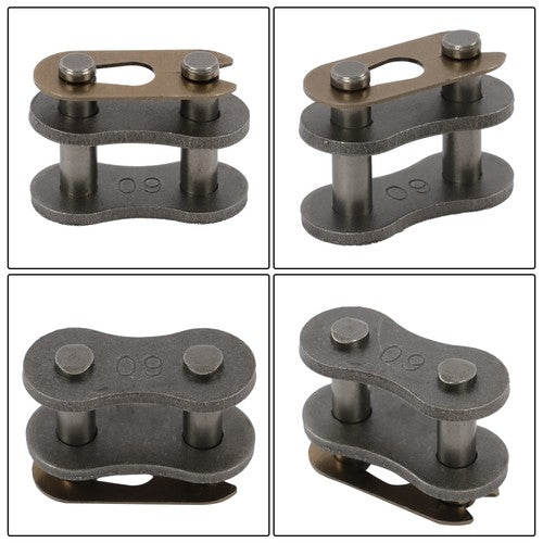 Solid Spare Carbon Steel #60 Roller Chain × 10 Feet with Two Free Connecting Links