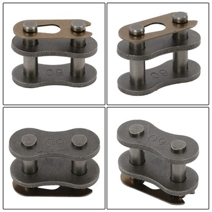 Solid Spare Carbon Steel #60 Roller Chain × 10 Feet with Two Free Connecting Links