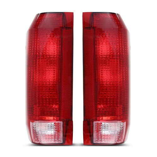 Solid Spare Fit For 90-96 Ford F150 F-250 F-350 Bronco Rear Tail Lights Brake Lamps Assembly