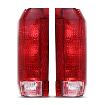 Solid Spare Fit For 90-96 Ford F150 F-250 F-350 Bronco Rear Tail Lights Brake Lamps Assembly