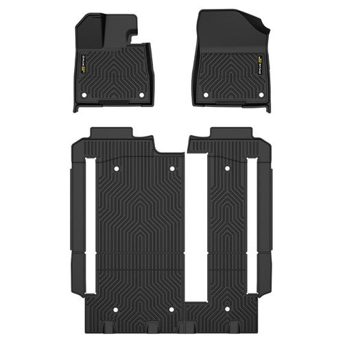 Solid Spare Fit For 21-25 Toyota Sienna 8 Seat All Weather TPE Floor Mats Protection Liners