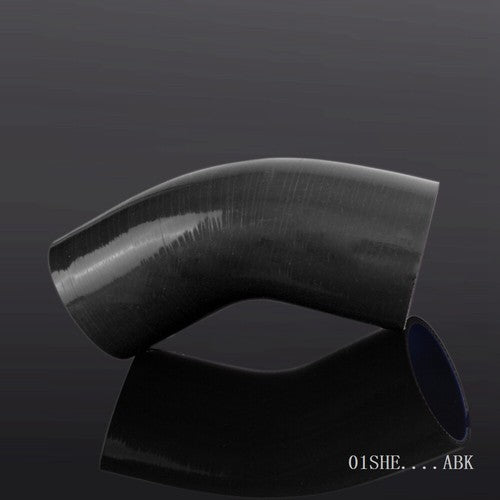 Solid Spare New 63mm - 102mm Silicone 45 Degree Elbow Reducer Pipe Hose Black