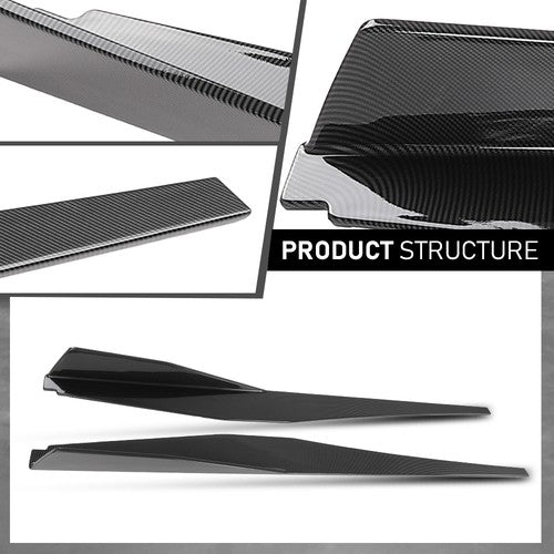 Solid Spare Fit For 2020 2021 2022 2023 Corvette C8 5VM Side Skirts Extension Lip Panel NEW