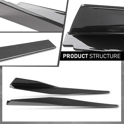 Solid Spare Fit For 2020 2021 2022 2023 Corvette C8 5VM Side Skirts Extension Lip Panel NEW
