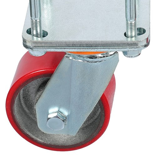 Solid Spare Hitch Mount Skid Wheel for RV Trailer 5th Wheel 2.5" or 3" Receivers Zinc-Plated