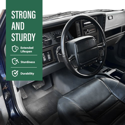 Solid Spare Fit For 84-1996 Jeep Cherokee XJ Comanche Dash Radio Bezel Instrument Trim Gray