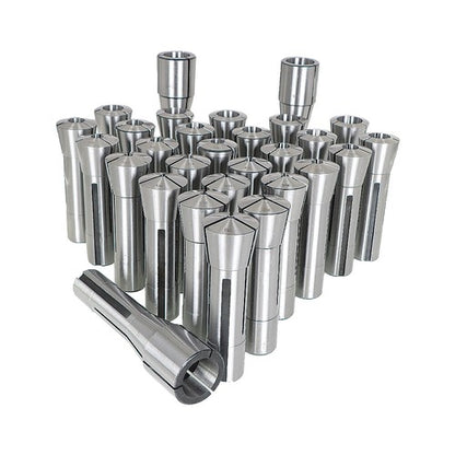 Solid Spare 29PC R8 Collet Set Fractional 1/32" - 1" High Precision Fit For Bridgeport New