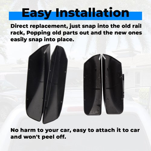 Solid Spare For Toyota 4Runner N210 2003-2009 Roof Rack Rail End Cover Shell Cap 4pcs