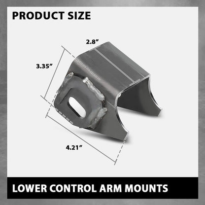 Solid Spare Lower Control Arm Mounts Fit For 1984-2006 Jeep Wrangler Cherokee Comanche