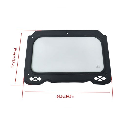 Solid Spare For Polaris RZR 900 1000 Turbo 2014-2018 Full Glass Windshield W/Wiper Front