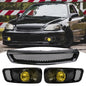 For 1999-2000 Honda Civic Front Bumper Halogen Fog Lights Lamp&Grille Grill 3PCS