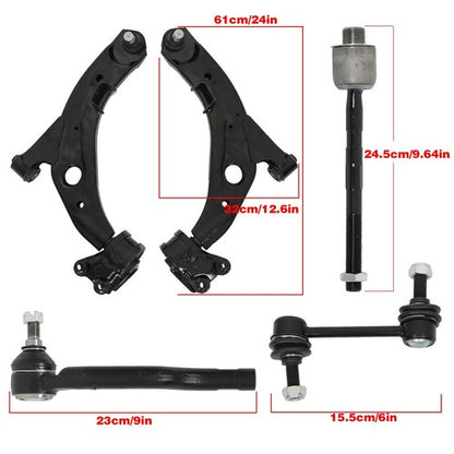 Solid Spare EV800576 Front Lower Control Arms Tierods Sway Bar Links For Lincoln 2007-2014