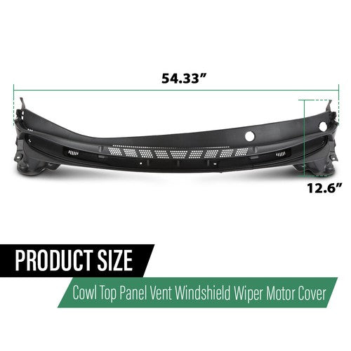 Solid Spare Fit For 14-2016 Hyundai Elantra Cowl Top Panel Vent Windshield Wiper Motor Cover