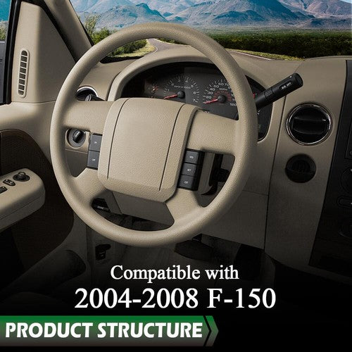 Solid Spare Fit For 04-08 Ford F-150 Instrument Cluster Speedometer Dash Bezel Trim Beige