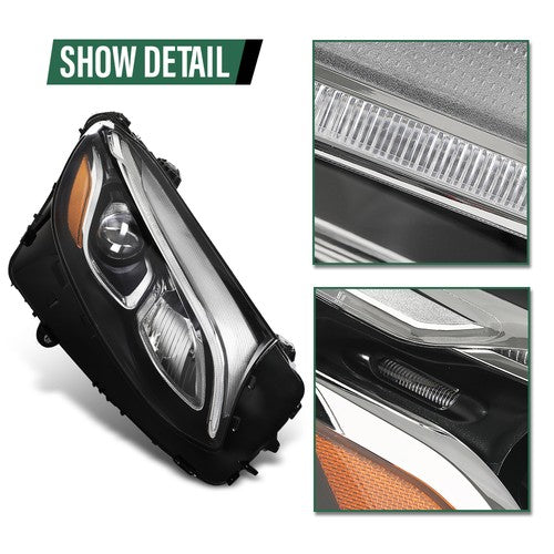 Solid Spare LED Headlight w/o AFS Right Side RH Fit For 16-19 Mercedes Benz GLC-Class