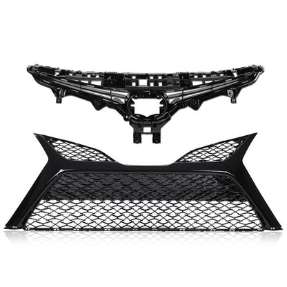 Solid Spare Front Bumper Upper + Lower Grille Fit For 2018 2019 2020 Toyota Camry SE XSE