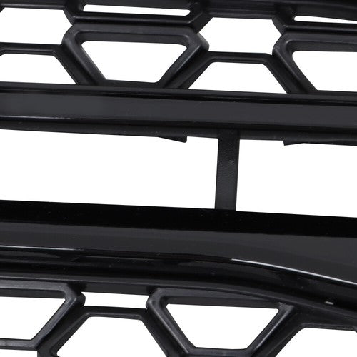 Solid Spare Compatible For GMC Acadia 2017-19 Gloss Black Front Bumper Upper Grille Plastic