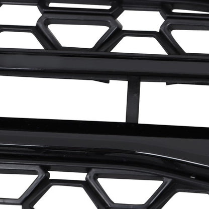 Solid Spare Compatible For GMC Acadia 2017-19 Gloss Black Front Bumper Upper Grille Plastic