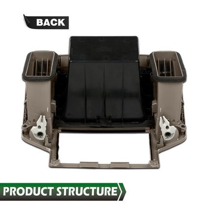 Solid Spare Fit For 05-06 Nissan Altima Dash Radio Center Air Vent Trim Bezel Storage Brown