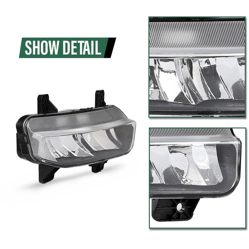 Solid Spare Fit For 2019-2023 Ram 1500 LED Fog Lights Driving Lamps w/ Switch Left+Right