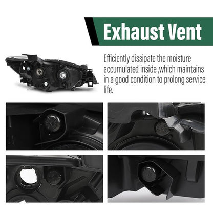 Solid Spare Halogen Projector Headlights Assembly Fit For 2013-2016 Mazda CX-5 Left Side