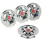 Solid Spare Fit For EZGO Club Car Yamaha 4PCS 8" Golf Cart Wheel Covers Hub Caps Chrome