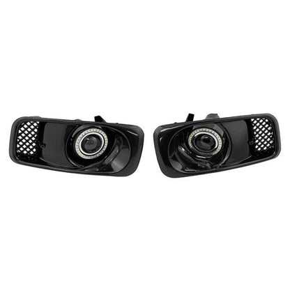 Fit 1999-2000 Honda Civic JDM Front GRILLE & LED Double colour Fog Lights Lamps