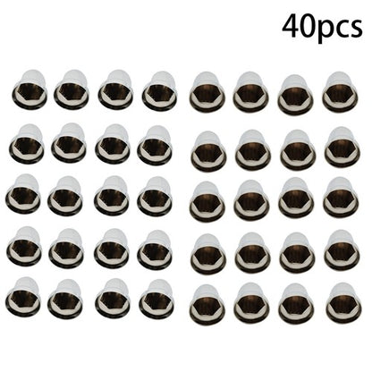 Solid Spare 40pcs ABS Chrome 33mm Push-on Bullet Flanged Lug Nut Covers for Semi Trucks