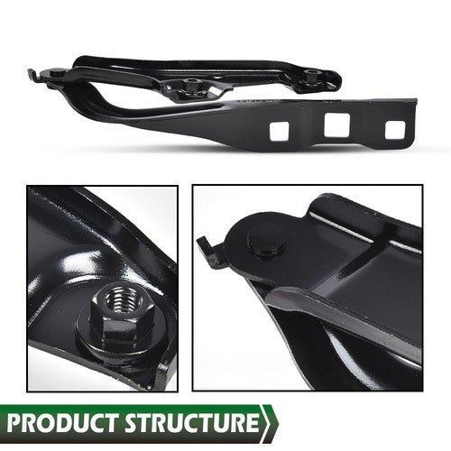 Solid Spare Fit For 2016-2022 Chevrolet Malibu Driver+Passenger Side Hood Hinge Set of 2