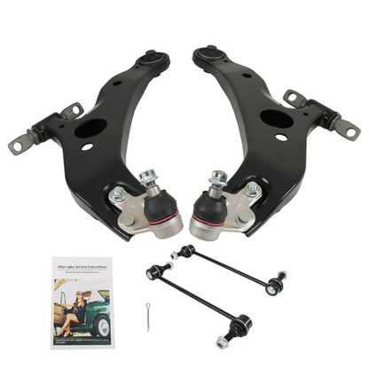 Solid Spare Fit For Toyota 2004 05-10 K80306 4× Front Lower Control Arm Ball Joint Sway Bar