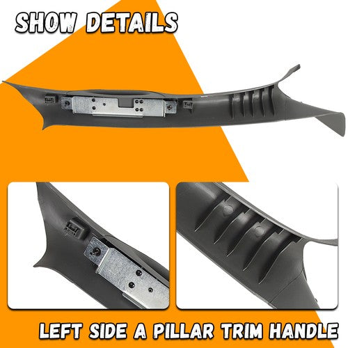 Solid Spare A Pillar Interior Trim Handle Driver Left Fit For 2004-2008 Ford F-150 Gray New