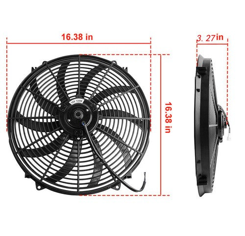Solid Spare 12V Thermostat Relay Switch Kit 16" Electric Radiator Cooling Fan High 3000CFM